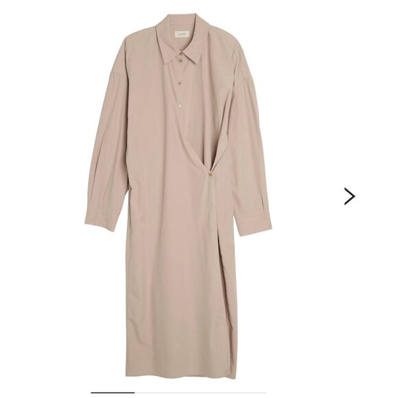 LEMAIRE Peach Twisted Midi Dress Size 38 - Picture 4 of 10